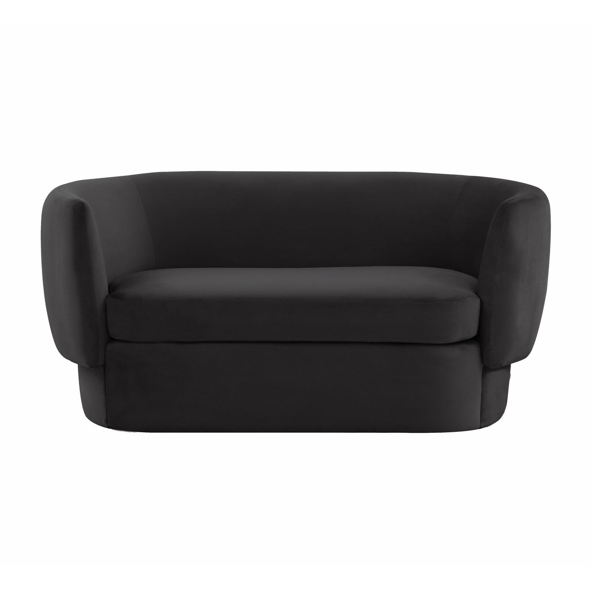 Isabella Black Velvet Loveseat