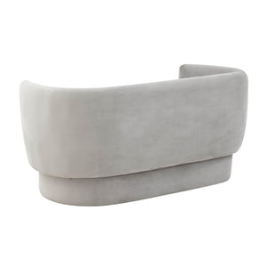 Isabella Light Grey Velvet Loveseat