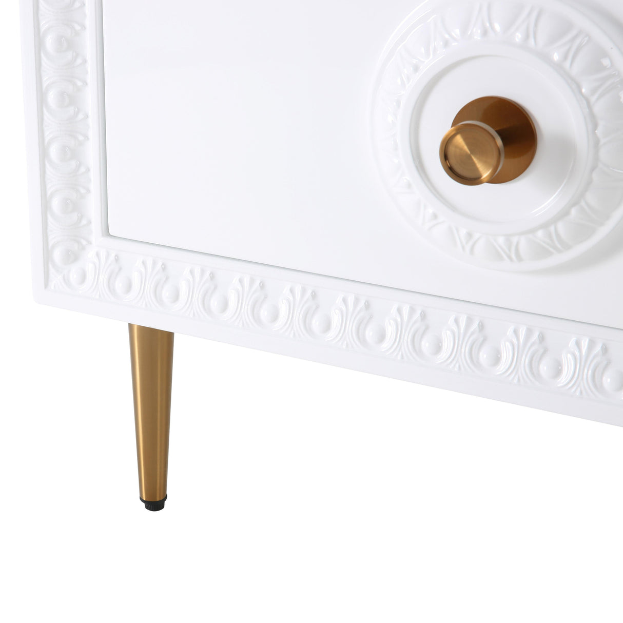 Bovey White Lacquer Side Table