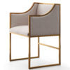 Atara Cream Velvet Gold Chair