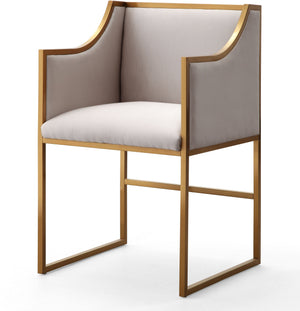 Atara Cream Velvet Gold Chair