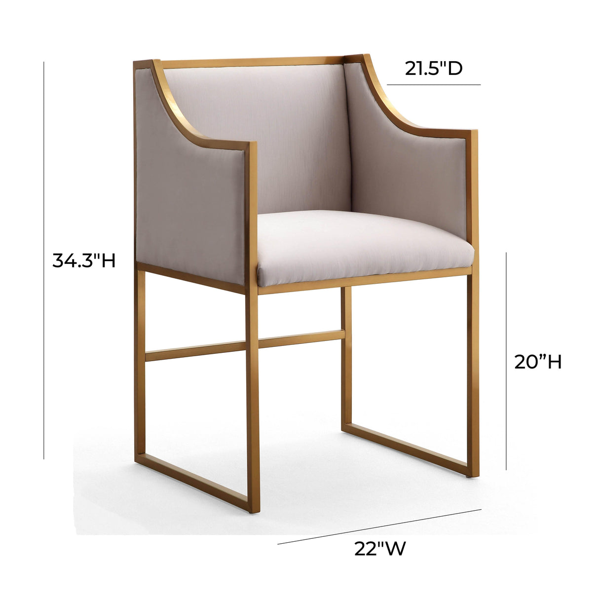 Atara Cream Velvet Gold Chair