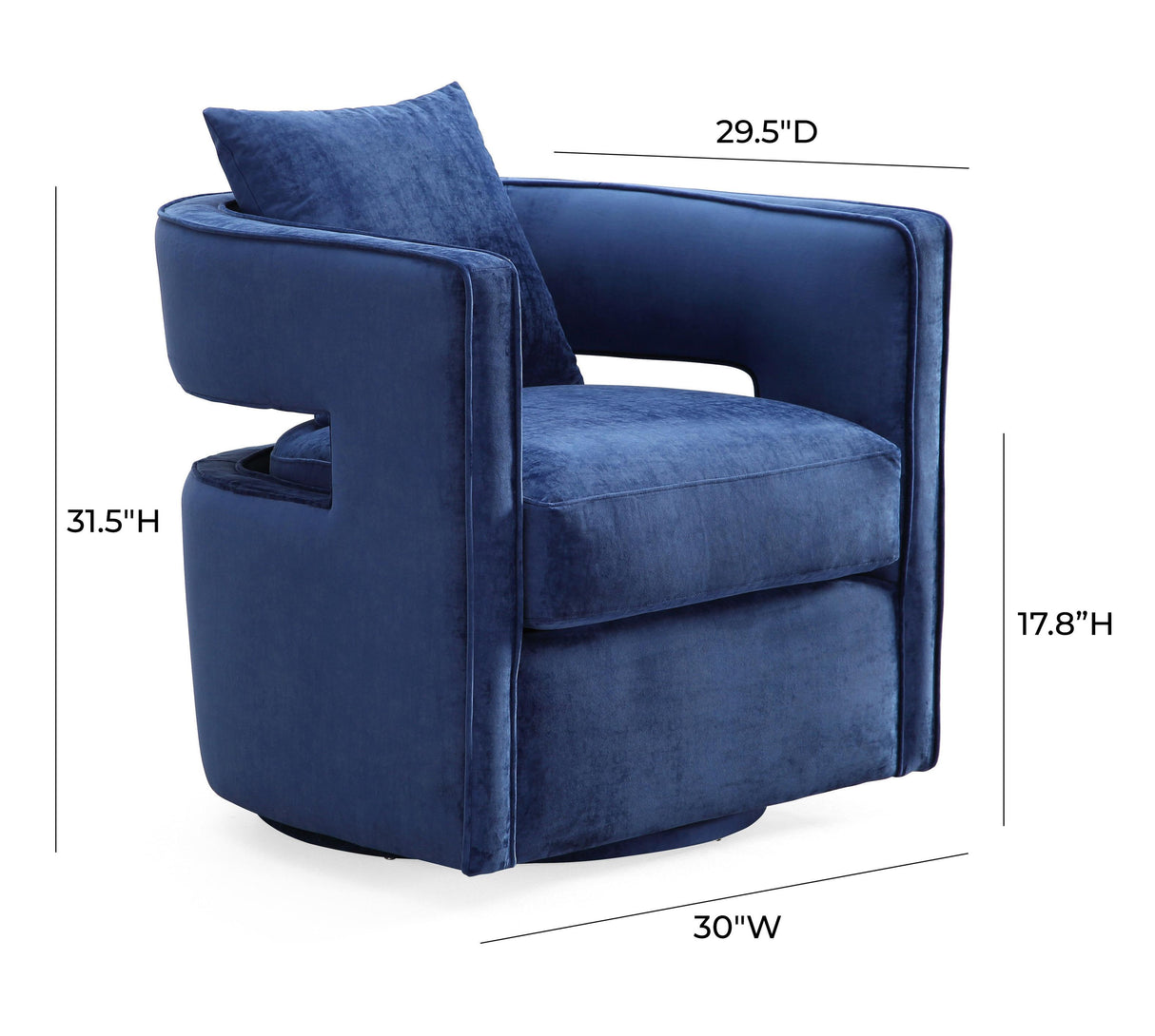 Kennedy Navy Swivel Chair