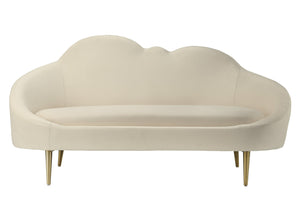 Cloud Cream Velvet Settee