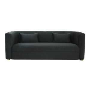 Callie Black Velvet Sofa