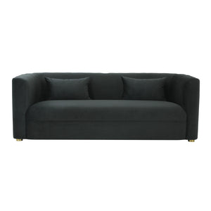 Callie Black Velvet Sofa