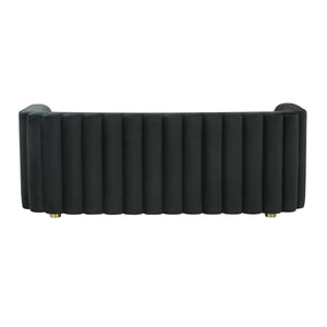 Callie Black Velvet Sofa