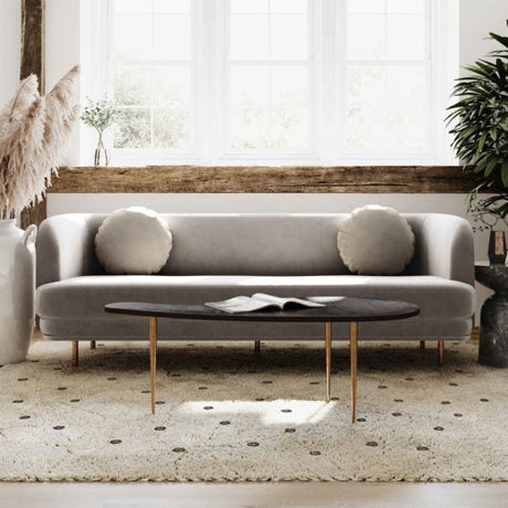 Sariah Alabaster Velvet Sofa