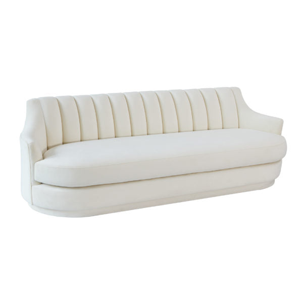 Peyton Cream Velvet Sofa