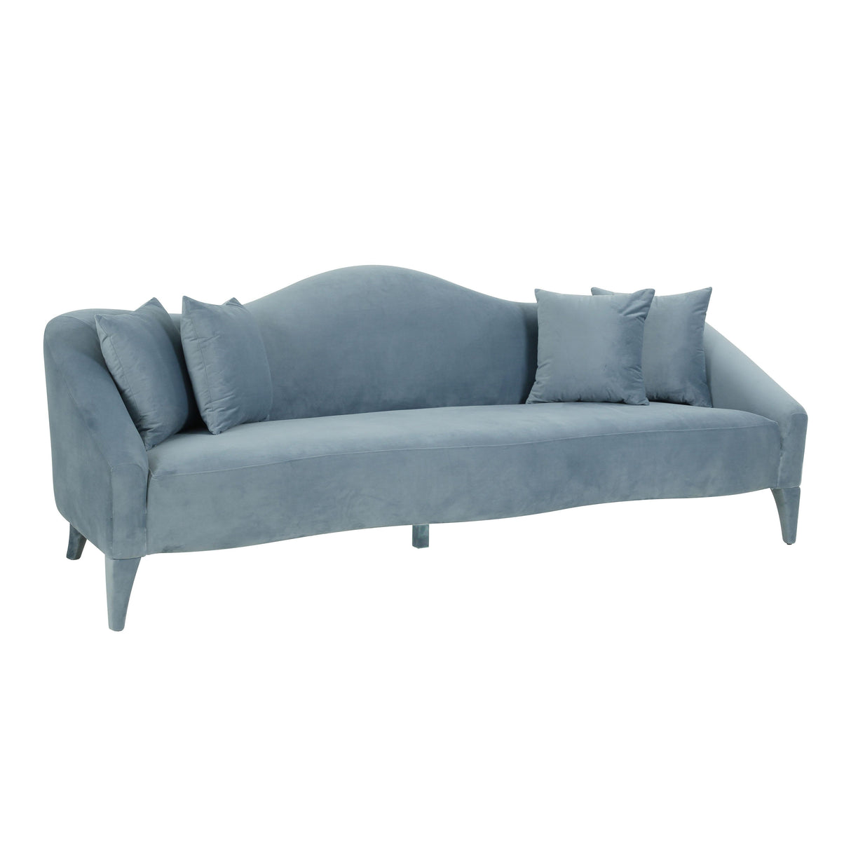 Naya Sea Blue Velvet Sofa