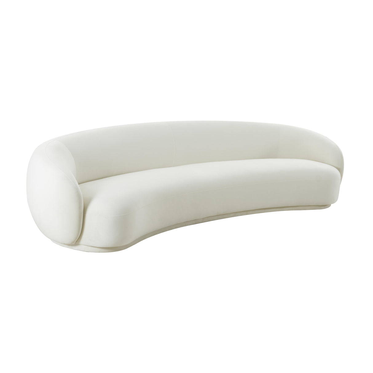 Kendall Cream Velvet 120 Inch Sofa