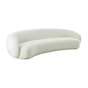 Kendall Cream Velvet 120 Inch Sofa