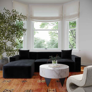 Olafur Black Velvet Sectional - LAF