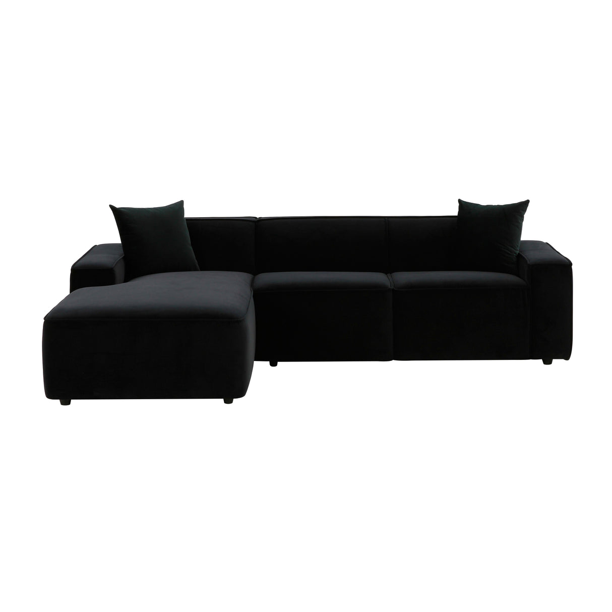 Olafur Black Velvet Sectional - LAF