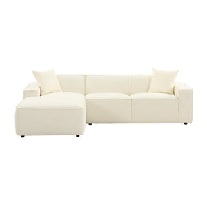 Olafur Cream Linen Sectional - LAF