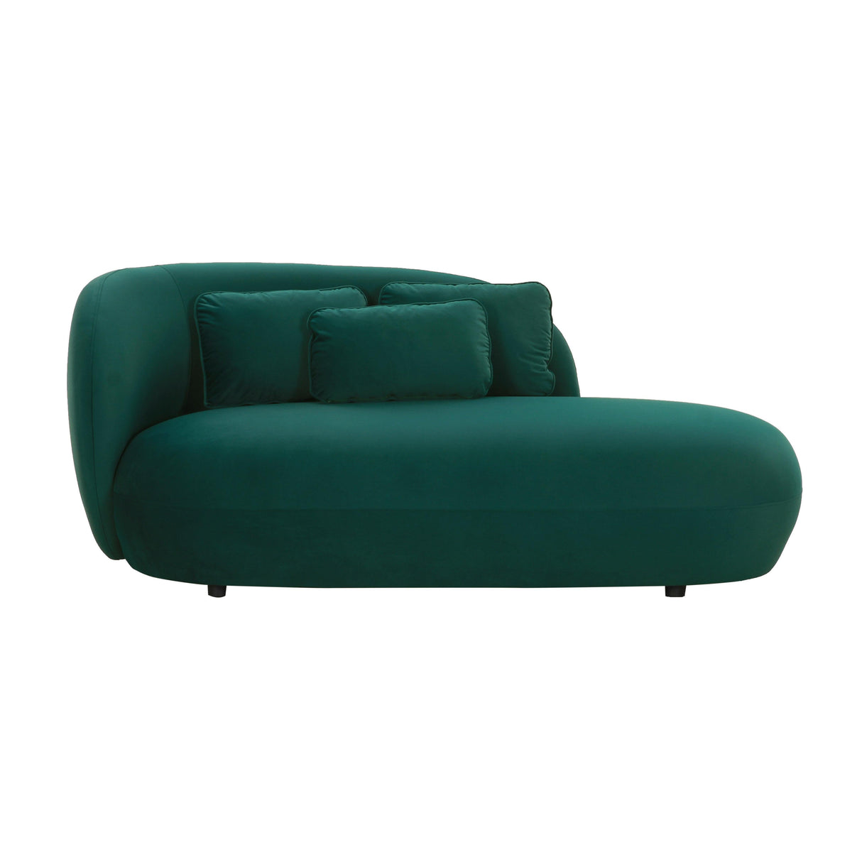 Galet Green Velvet Chaise