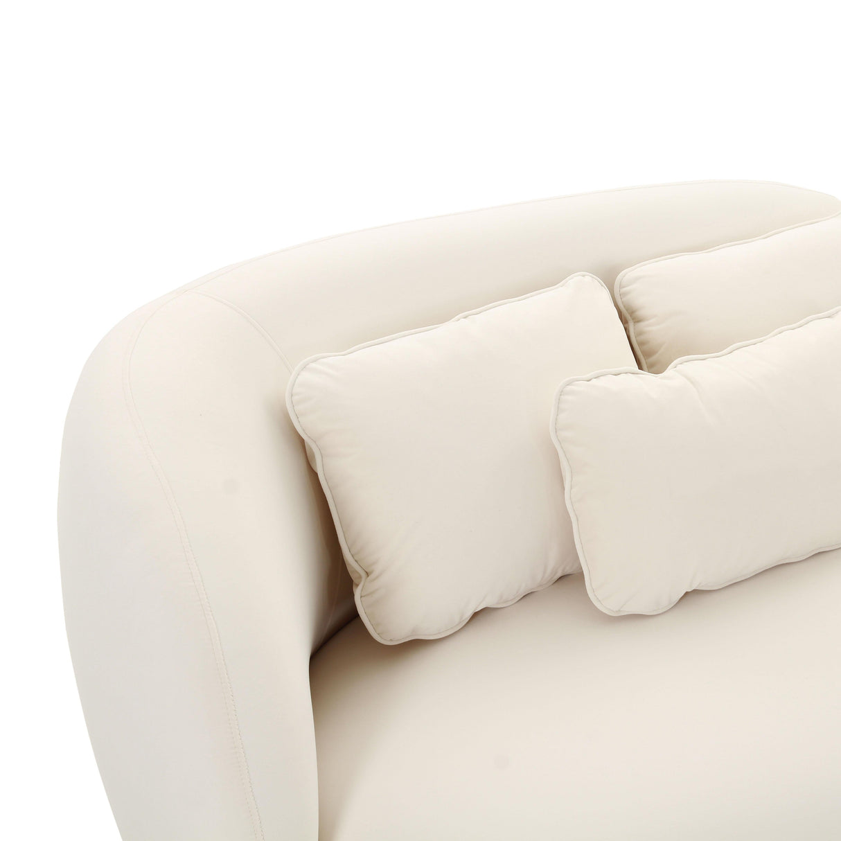 Galet Cream Velvet Chaise