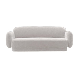 Kandor Stone Grey Textured Velvet Sofa