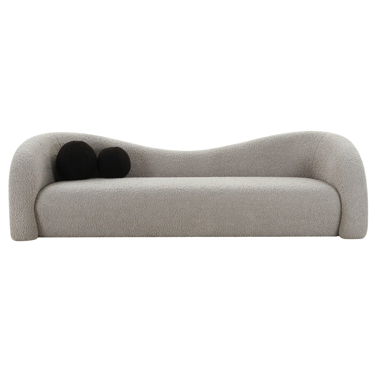 "Leonie Grey Faux Shearling Sofa "