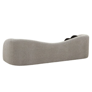 "Leonie Grey Faux Shearling Sofa "