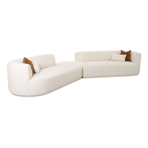 Fickle Cream Boucle 3-Piece Modular Sectional