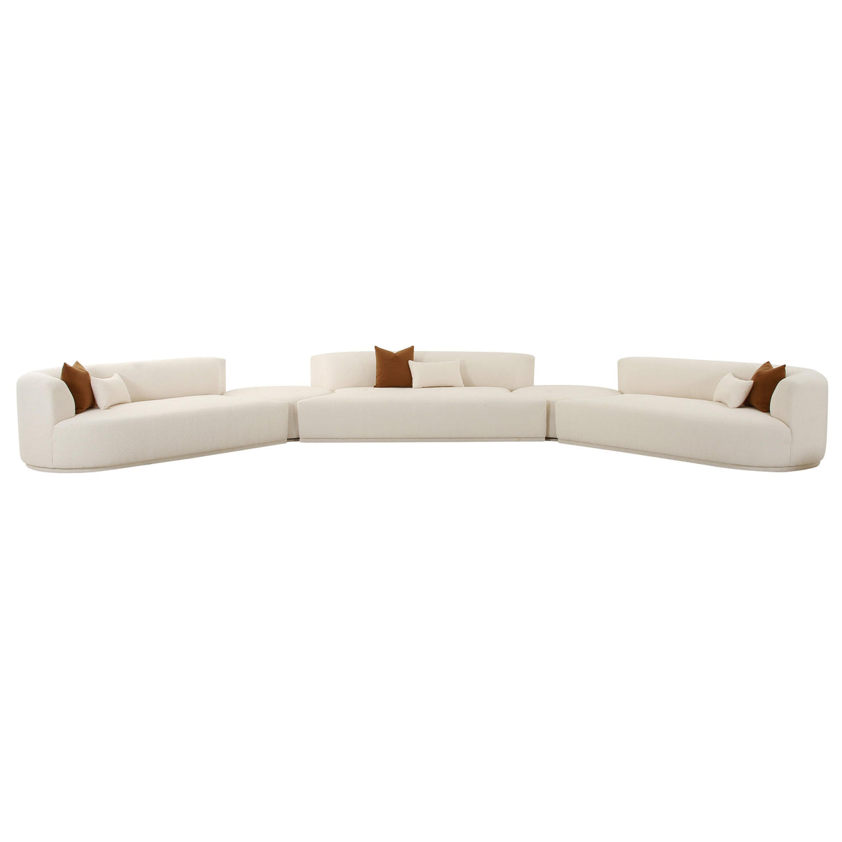 Fickle Cream Boucle 5-Piece Modular Sectional