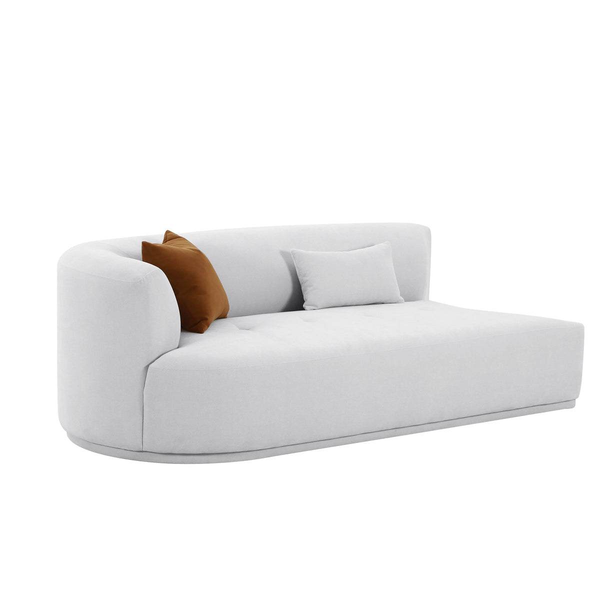 Fickle Grey Velvet Modular LAF Loveseat