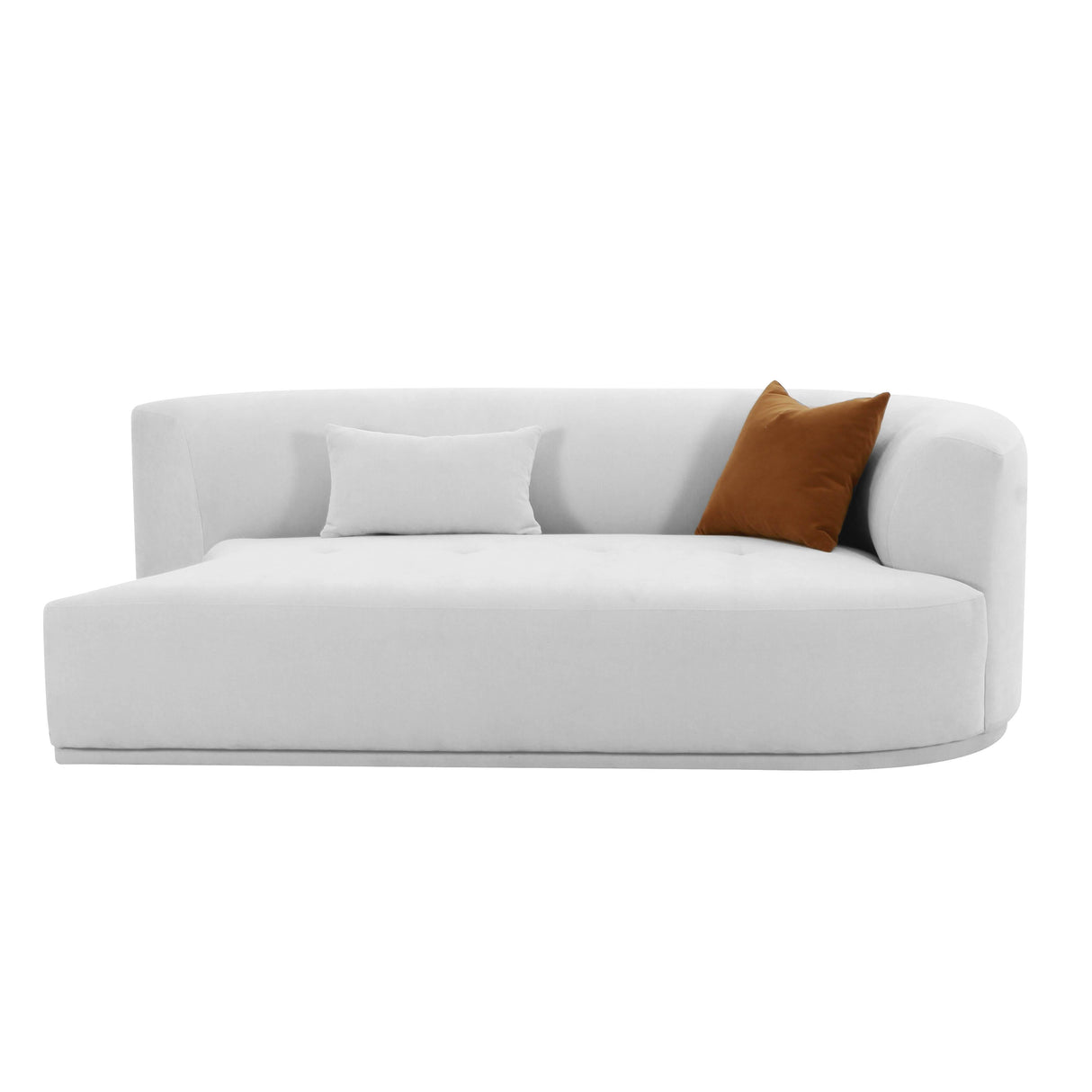 Fickle Grey Velvet Modular RAF Loveseat