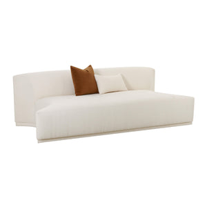 Fickle Cream Boucle Modular Armless Loveseat