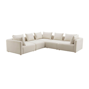 Hangover Cream Performance Linen 7-Piece Modular L-Sectional