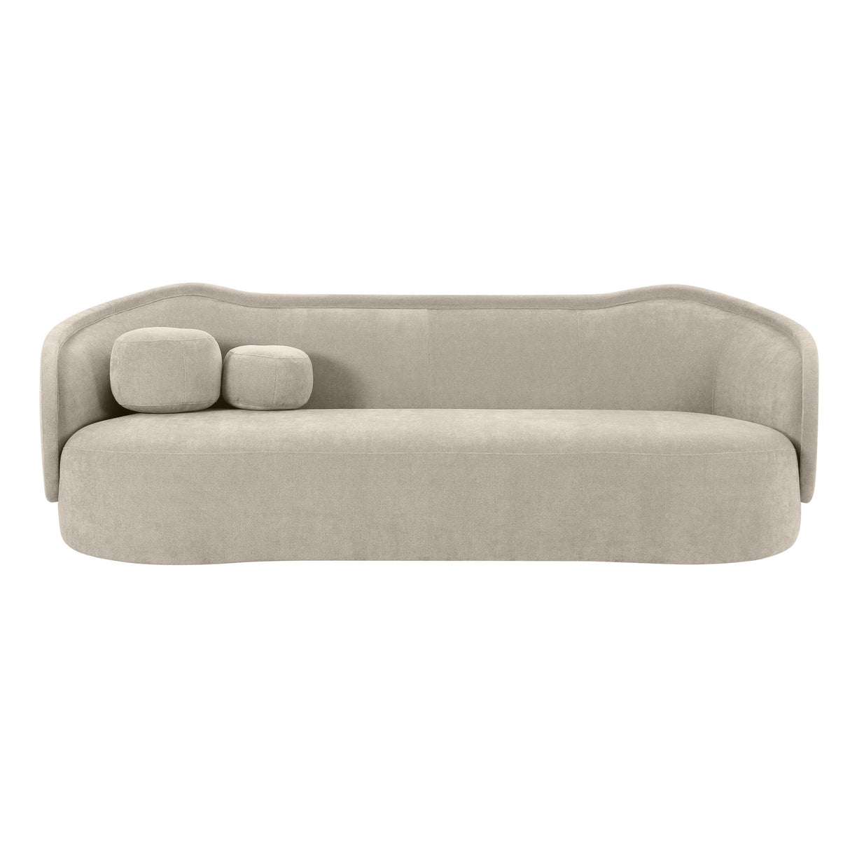 "Circe Taupe Textured Velvet Sofa "