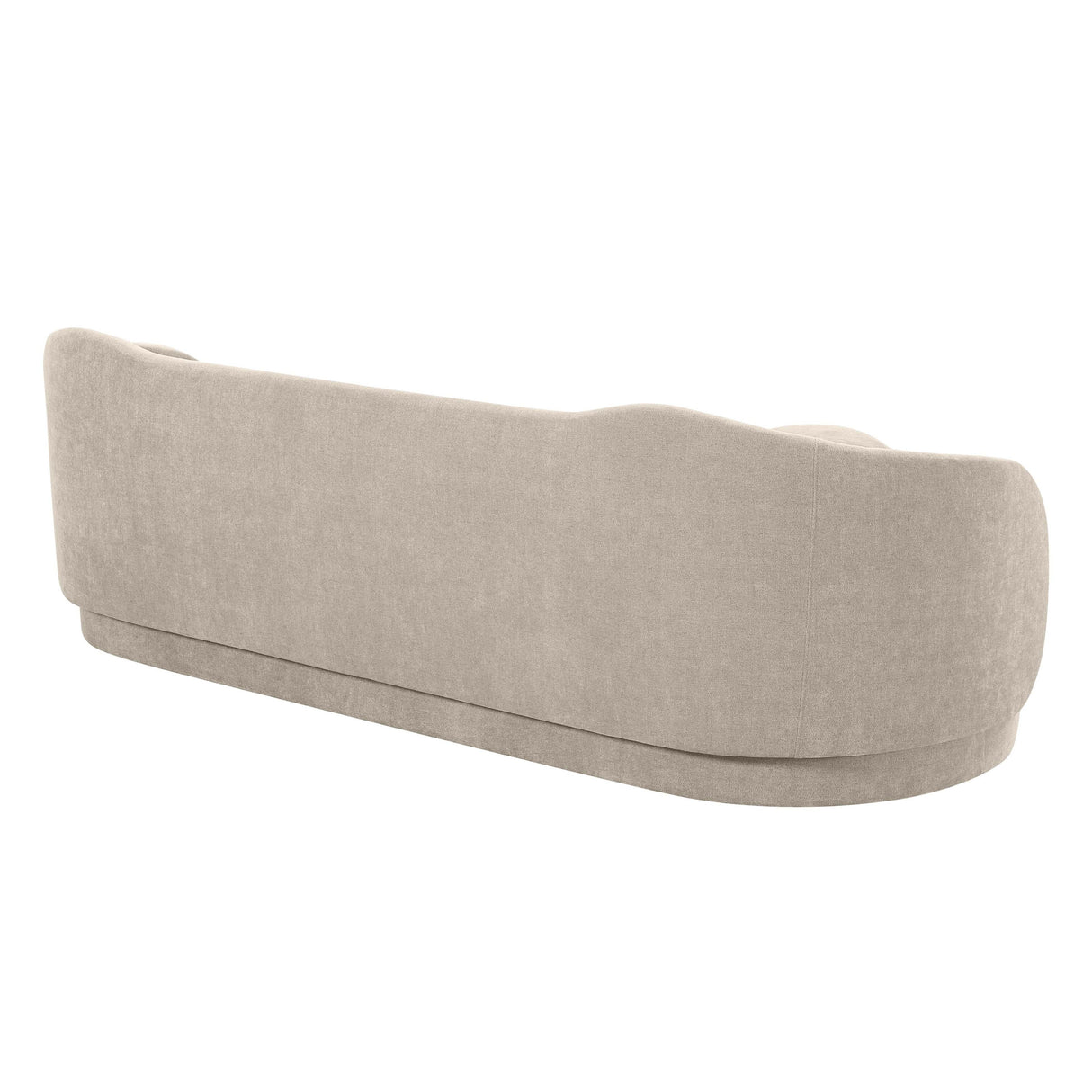 "Circe Taupe Textured Velvet Sofa "