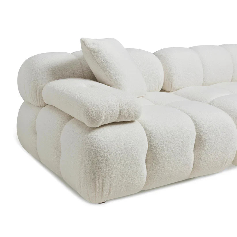 Calliope Cream Vegan Shearling 5-piece Modular Sectional