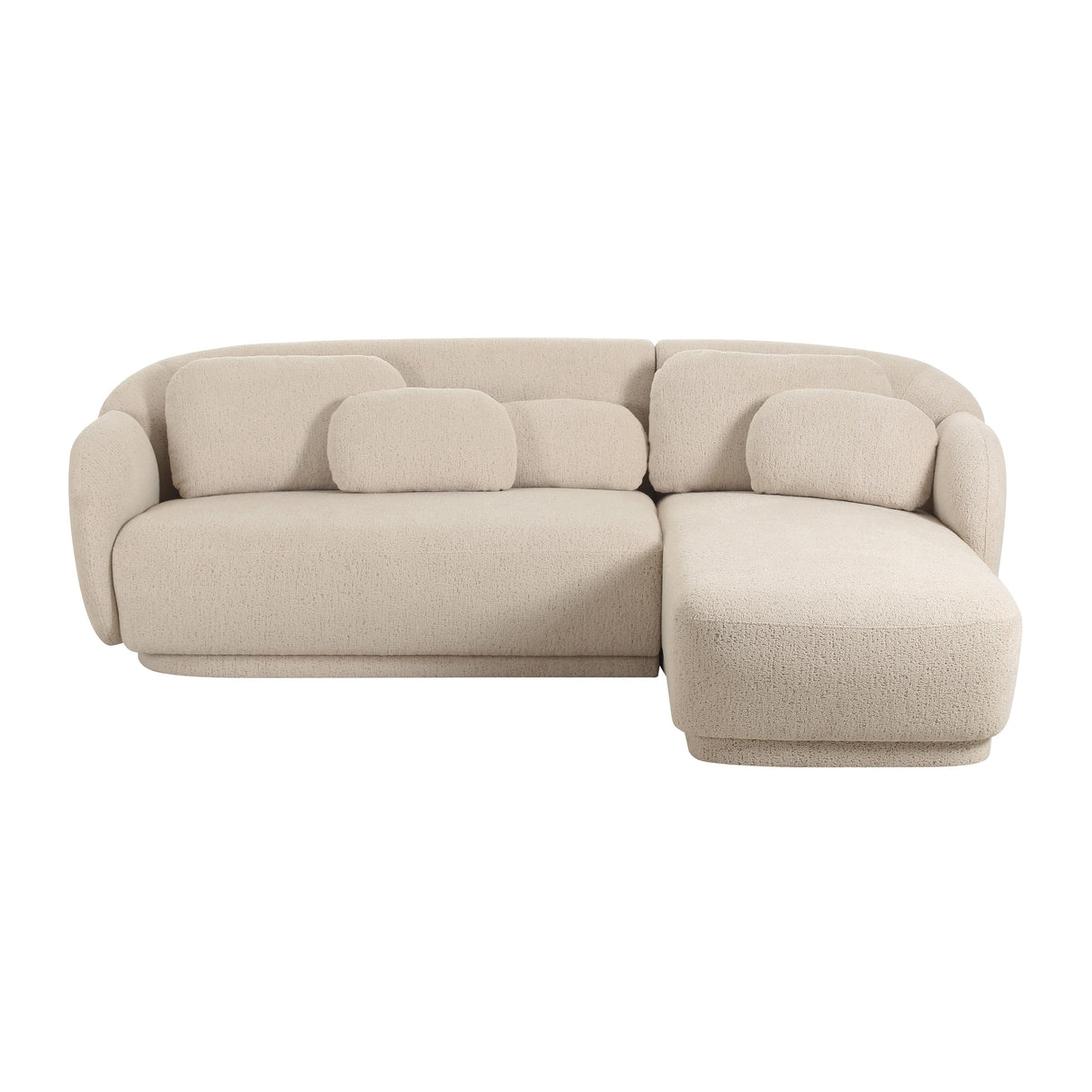 Misty Cream Boucle RAF Sectional - SOFA Set