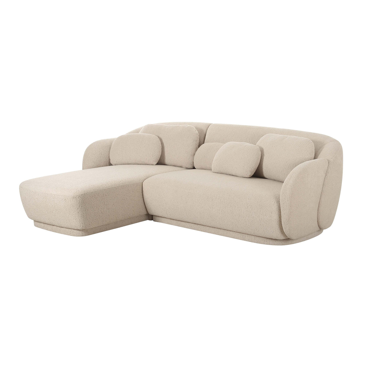 Misty Cream Boucle LAF Sectional - SOFA Set