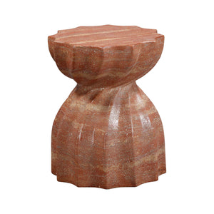 Turin Faux Red Sandstone Indoor / Outdoor Concrete Stool