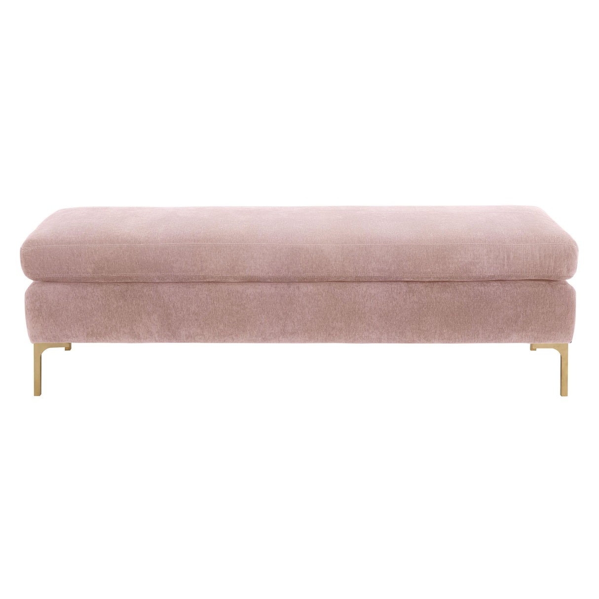 Delilah Blush Textured Velvet Bench