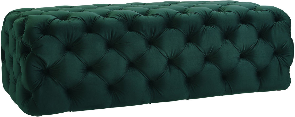 Kaylee Jumbo Green Velvet Ottoman