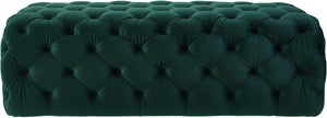 Kaylee Jumbo Green Velvet Ottoman