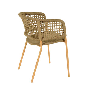 Niel Natural Oak Finish Outdoor Dining Chair