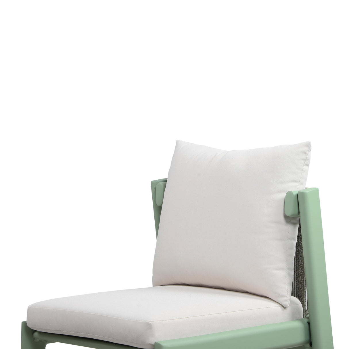 Nancy Mint Green and Cream Outdoor Dining Chair