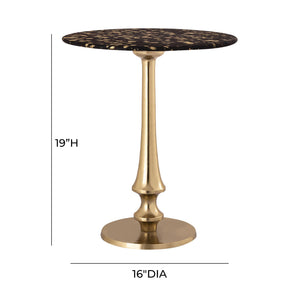 Gold Goathide Side Table