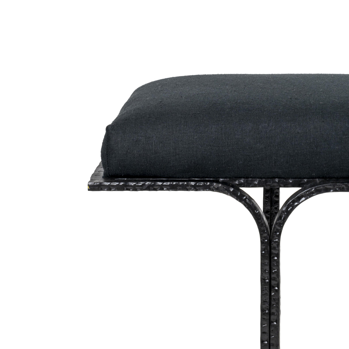 Bryn Black Linen Bench