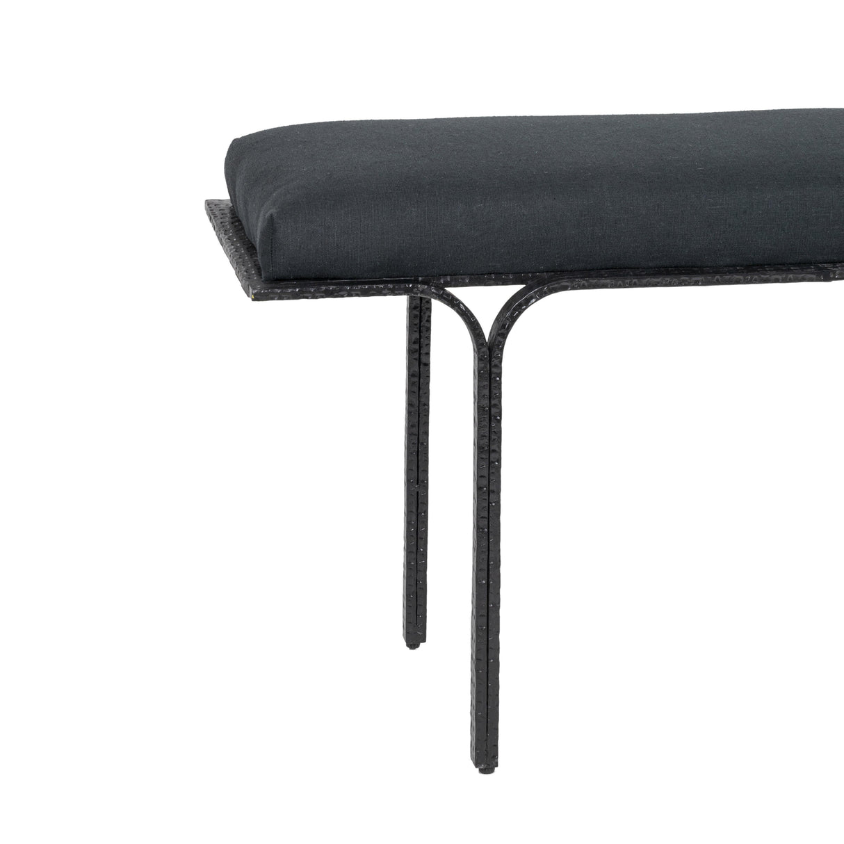 Bryn Black Linen Bench