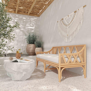 Jayla Natural Rattan Bench