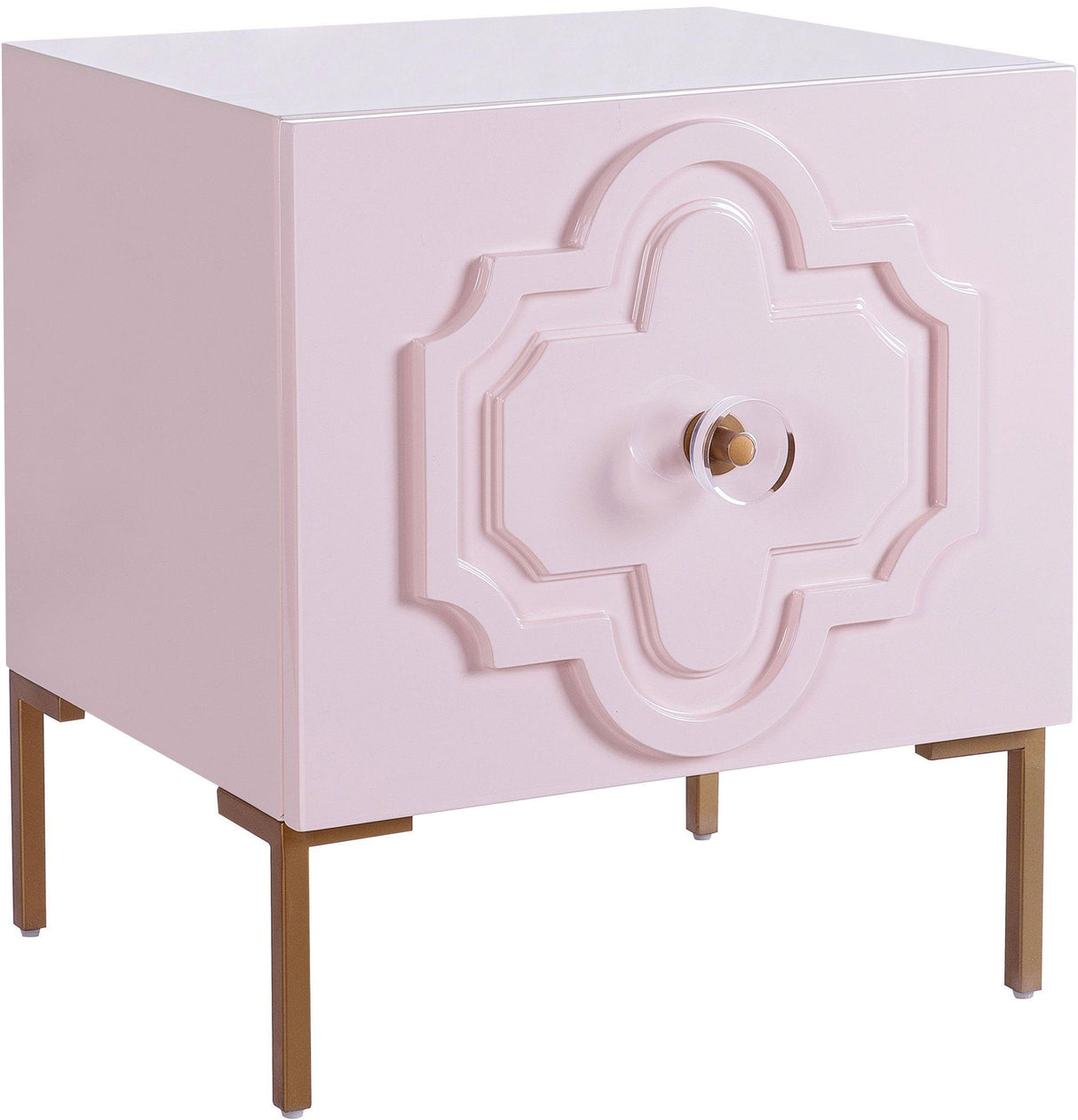 Anna Pink Lacquer Side Table