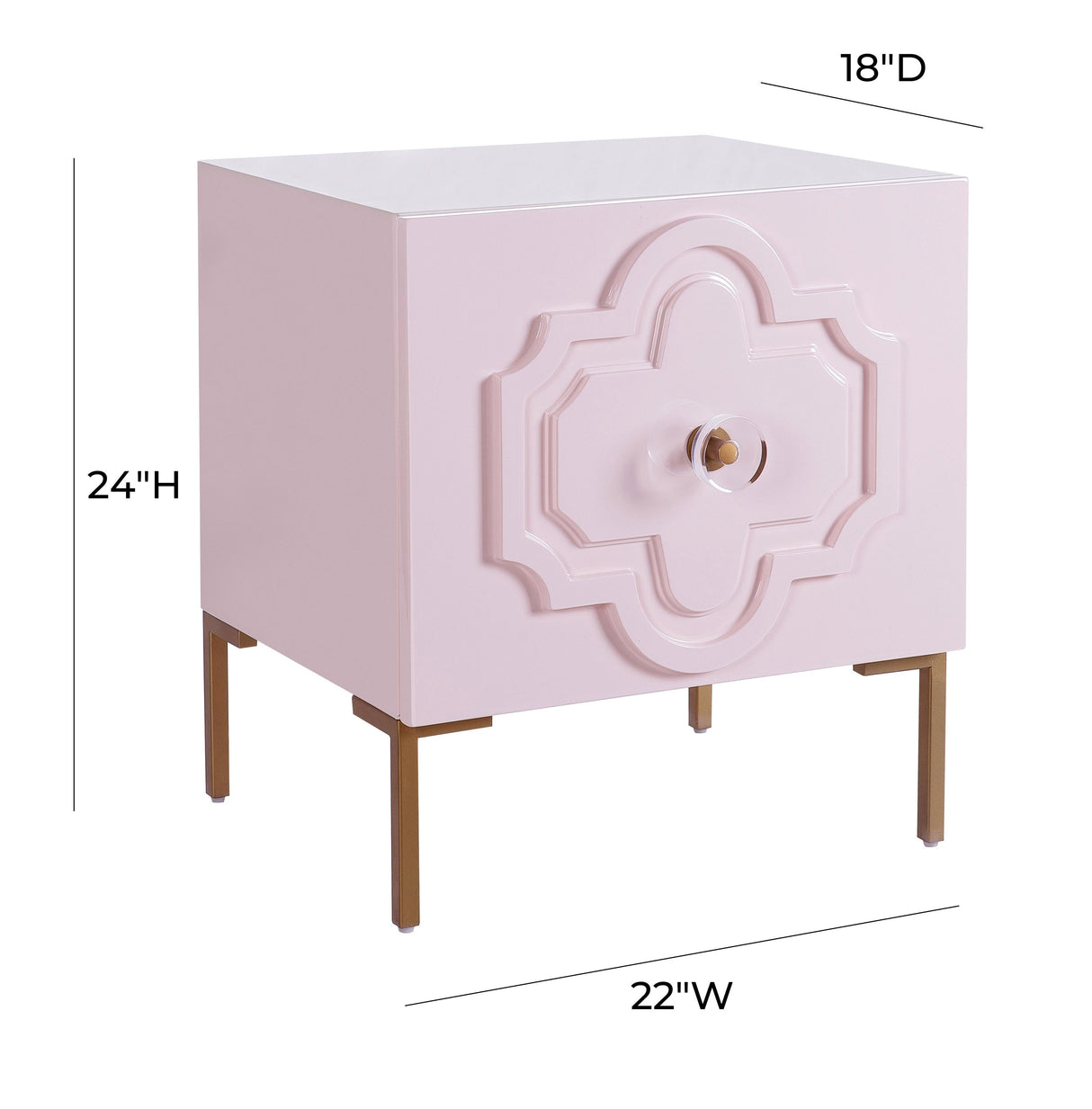 Anna Pink Lacquer Side Table