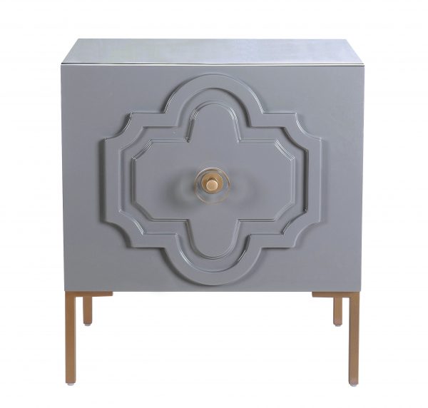 Anna Grey Lacquer Side Table