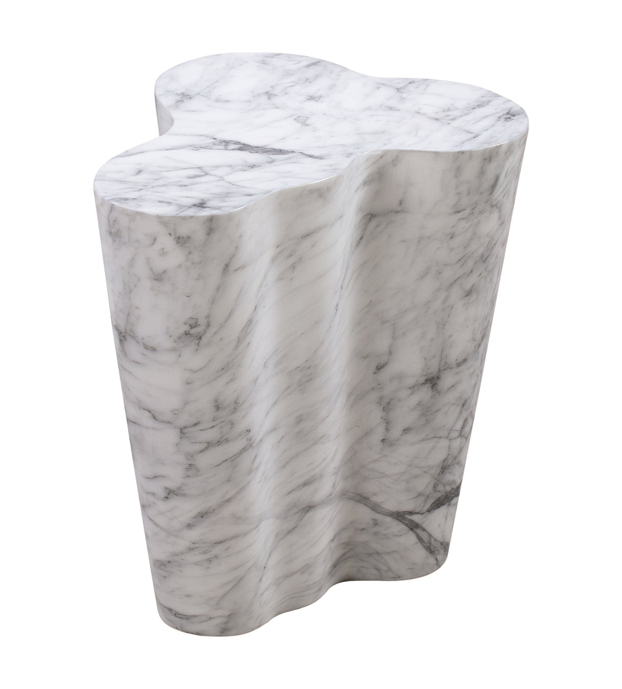 Slab Marble Tall Side Table