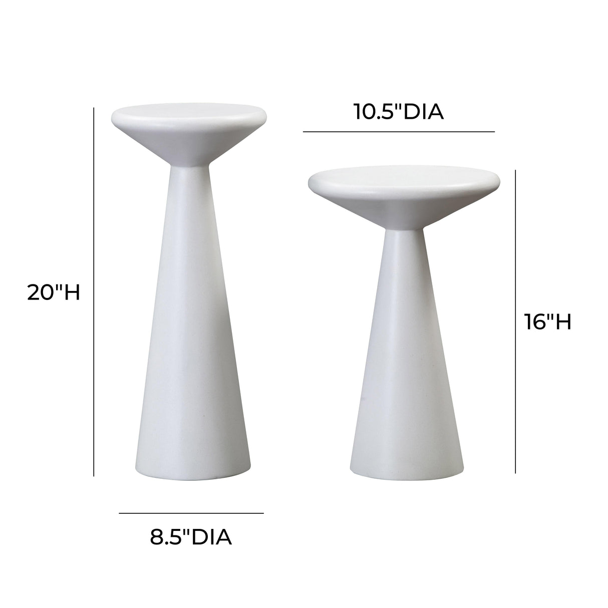 Gianna Concrete Accent Tables - Set of 2